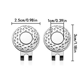 HAIKING Magnetic Golf Hat Clips, 4 Pcs 25mm Golf Ball Marker Hat Clip for Golf Gloves, Hat, Men Women Golf Lovers (Silver)