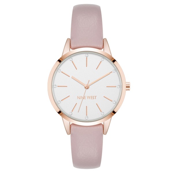 Nine West Women's Genuine Crystal Accented Strap Watch, NW/3184