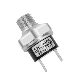 SDTC Tech Air Pressure Switch 90-120 PSI Air Compressor Pressure Switch 1/4"-18 NPT Male Thread DC 12V 24V for Air Train Horn (1 Pcs)
