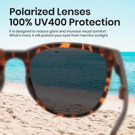 Cyxus Sunglasses Men Women Foldable Lightweight TR90 Polarised Sunglasses UV 400 for Driving Fishing Travel, 02 tortoiseshell