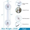 HEINSY 17inch Suction Shower Grab Bar, Portable Shower Handle Bar