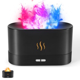 Humidificador difusor de aroma de aire de llama colorida, 7 colores de llama, difusor de aceite esencial silencioso para el hogar, oficina, yoga con  