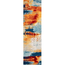 Rugshop Sky Collection Novel Abstract Runner Rug 2' x 7' Multi