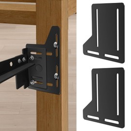 YIDAHOOG 4Pcs Bed Frame Brackets Adapter for Headboard Extra, Queen Bed Modification Plate，headboard kit for Adjustable Bed，Headboard Attachment Bracket with Hardware，with Mounting Bolts (Black)