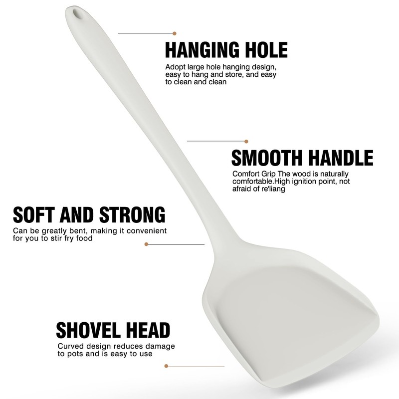 AOTHOD Silicone Cooking Utensils Set - 446°F Heat Resistant Silicone