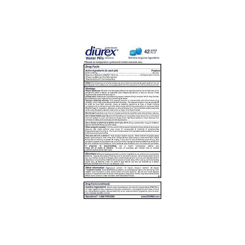 DIUREX Water Pills Box of 42