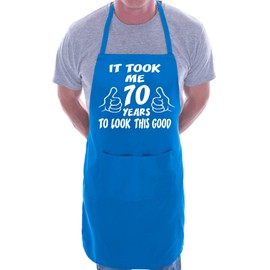 Print4U 70th Birthday It Took 70 Years BBQ Cooking Funny Novelty Apron Blue