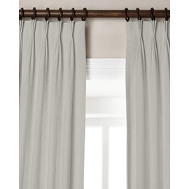 Magic Drapes Triple Pinch Pleat Blackout Curtains 100% Polyester Thermal Insulated Room Darkening Curtains & Window Panels for Bed Living Room W(26"+26") L45 (2 Panels Combined) (W52 x L45, Silver)