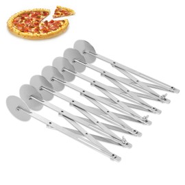 Dough Cutter, Stainless Steel Dough Cutter Wheel Dough Cutter Pastry Cutter Tool Foldable Pizza Cutter Pasta Wheeling Cutter Dough Cutter Roller (#7)