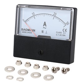 Baomain Ammeter DH-670 AC 0-30A Rectangular Ampere Needle Panel Meter Gauge Amperemeter