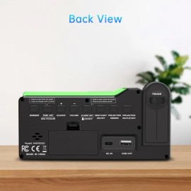 Peakeep Projection Alarm Clock for Bedroom Ceiling Super Loud for Heavy Sleepers