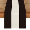 Beige and Black Stripes Table Runner, Halloween Party Kitchen Dining