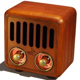Opis Radio 2 - Cherry Wood Retro Bluetooth Speaker/Small Radio with Bluetooth/Bluetooth Speaker Retro Design/Retro Radio with Bluetooth/Bluetooth Speaker Retro Look
