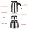 Xuthusman 200ml/300ml/450ml Mocha Coffee Pot+Electric Stove Espresso Coffee Maker Stainless