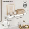3-Pack Floating Shelves with Acrylic Anti-Fall Lip, Modern Wall Mounted