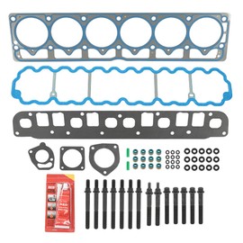 PIT66 Head Gasket Head Bolts Set Compatible with Jeep Cherokee 1999-2001 4.0L 242CID L6 OHV/Fit Jeep Grand Cherokee TJ Wrangler 1999-2003 4.0L 242CID L6 OHV HS9076PT-4, ES71102