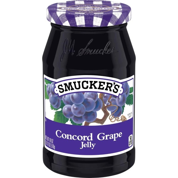 Smucker's Concord Grape Jelly 18 Ounce Jar, Classic Fruit Jelly