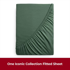 Mellanni King Size Fitted Sheets - All Around Elastic Bed Sheets - 40 Cm Extra Deep Fitted Sheets King Size - Soft Brushed Microfiber, Shrinkage & Fade Resistant - (King, 150x200 cm, Emer Green)