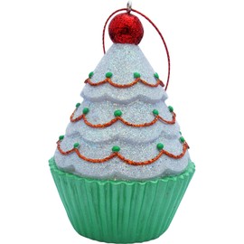 JILLSON & ROBERTS White Tree Top Cupcake Christmas Tree Ornament