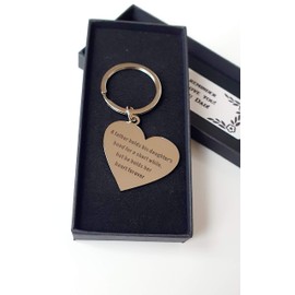 Father's Day Thoughtful Gift engraved heart key ring gift from daughter to her father with box Dad present