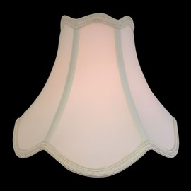 Royal Designs Scalloped Bell Designer Lamp Shade, White, 7 x 16 x 11