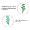 Jongdari 12pcs Checkered Lightning Bolt Iron On Patches for Hats,