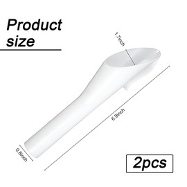 lekudo 2 PCS Car Fuel Filler Funnel, 6.9" x 0.8" x 1.7" Plastic Rust-Proof Fuel Tank Filler Funnel Tube, Replacement OEM No. 8U5A-17B068-EB 1782177 1833948 2050651, Compatible with Ford (White)