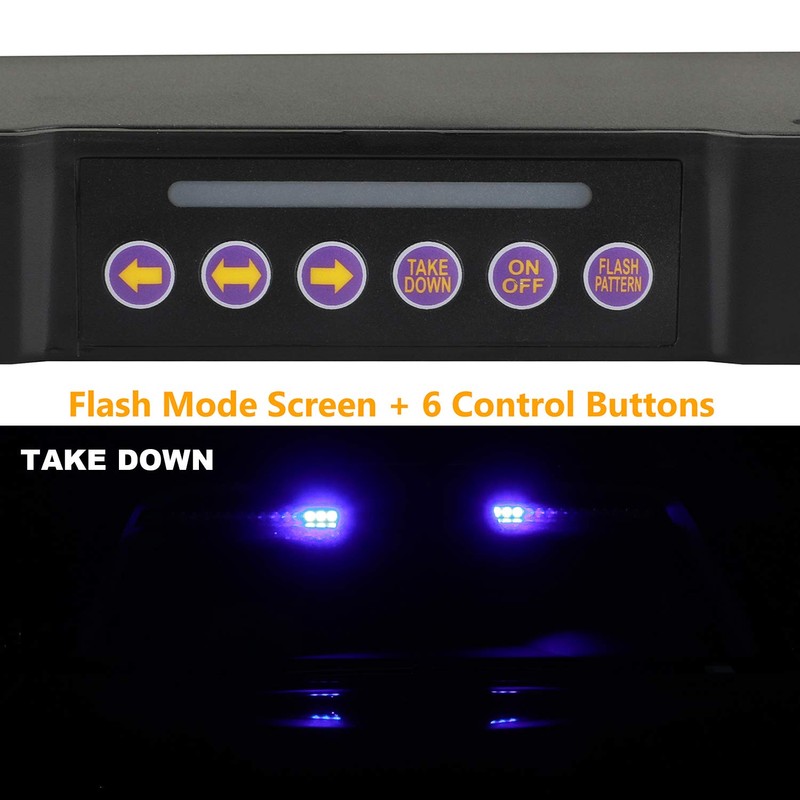 ASPL Visor Lights bar 2-15 LED 29 Flash Patterns Interior