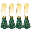 Christmas Tree Spreader Knife Set, Gold Stainless Steel Butter Knives,