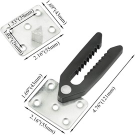 TOVOT 4PCS Sectional Sofa Connectors Set Steel Couch Connector for Furniture 4.76"(Length)