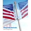 DUPKEV 6FT Carbon Fiber Flag Pole for Outside House –