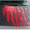 Reversed Distressed Usa American Flag hood Decal compatible with any