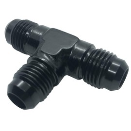 6AN Male Flare Tee Hose Fitting 6AN to 6AN 6AN Male Thread Coupling Aluminum Fuel Line Pipe Adapters Black Anodized