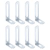 uxcell 8Pcs L-Shaped Brackets Corner Brace, 1.97"x0.94"x0.47" Corner Bracket Shelf