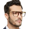 MARE AZZURO Wide Reading Glasses 3.50 Men's Strength Readers Square