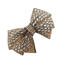 Whakano Glitter Hair Clips with Rhinestone Bow, Large Hair Bows Clip for Women and Girls, Automatic Hair Clips, Elegant Girls Hair Accessories, Hair Styling Accessories, Hair Clips, Golden B