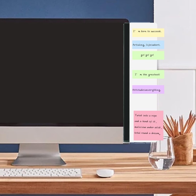 Monitor Memo Board 2Pcs Office Desk Accessories Computer Monitor Sticky