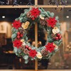 Leixi 16pcs Christmas Poinsettia Artificial Flowers, Red, 5.5" Glitter
