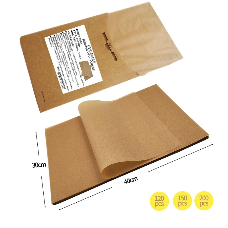 Desirable Eco-friendly Unbleached Cooking Sheets 120 Sheets Made of Natural