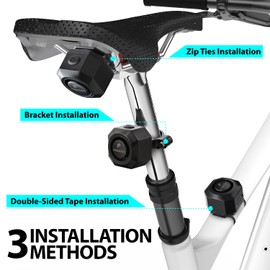 Fosmon - Bicycle Alarm System Bicycle Alarm Systems with Remote Control - Wireless - USB-C - Theft Protection Anti-Theft Vibration - Scooter Roller Alarm System Bike Alarm