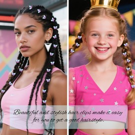 YISSION 20 Pcs Mini Butterfly Hair Clips Cute Hair Pins Small Butterfly Clips Wedding Hair Barrettes Bridal Hair Accessories for Girls Women (Gradient Blue)