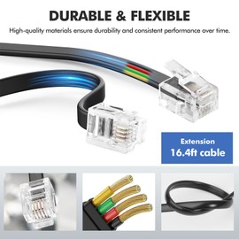 Universal Bass Control Knob for Car Amplifier with 4 PIN Extension Cable 5M/16FT, Audio Bass Volume Knob Power Indicator.