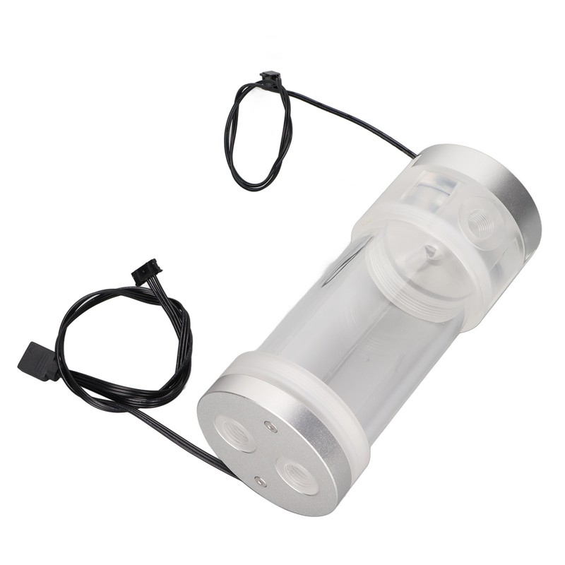 Water Cooling Tank 200ML Temperature Display RGB 160mm G1/4 Cylindrical
