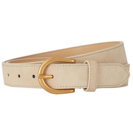 TILAFEYO Women's Suede Belt for Jeans Dresses Pants Fashion Ladies Genuine Leather Belt with Gold Buckle