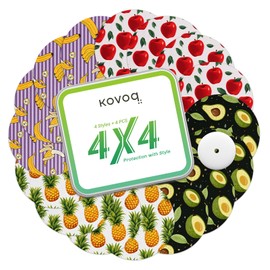 Kovoq - Freestyle Libre 3 Sensor Covers, 16 Printed Waterproof Libre 3 Covers, 1 Hardshell Cover for Enhanced Safeguard, Breathable, 14 Days Protection with Style (Apple)