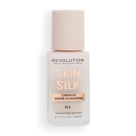 Makeup Revolution, Skin Silk Serum Foundation, Light to Medium Coverage, Contains Hyaluronic Acid, F0.5, 23ml