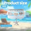 Mikovivi 7 Pcs Summer Beach Shell Bracelet Set, Stackable Starfish