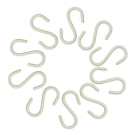 Mini Skater 2.5" Small Plastic S Shaped Hooks, Multifunctional Portable S Shape Hanging Hooks for Hanging Plants, Kitchen, Bathroom Hook Clothes S-Hooks(10Pcs,Light Green)