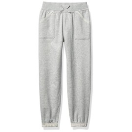 Nautica Girls' Big Sensory-Friendly Soft Fleece Sweatpants, Grey Heather, 16