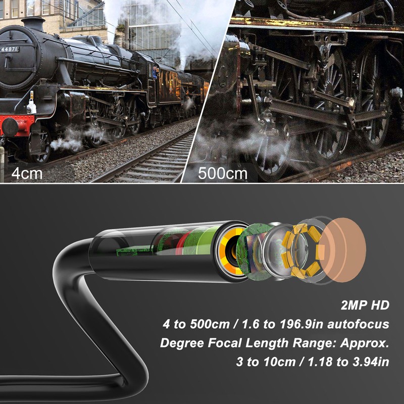 4.5in Industrial Endoscope Digital Display Waterproof Photo Record 1080P 8mm